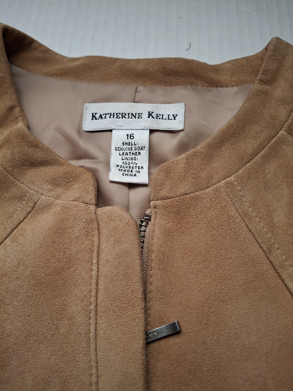 Katherine Kelly Genuine Goat Leather Lined Jacket